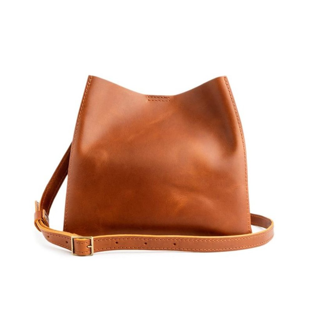 Portland Leather Goods Butterfly Bucket Bag Honey